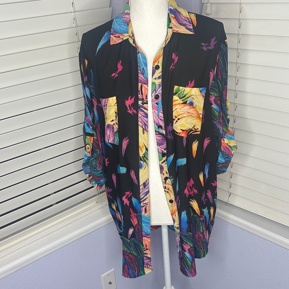 Colorful Women's Button Down Shirt